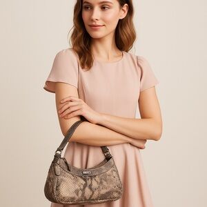 Coach Python Embossed Leather Shoulder Bag – Style F19678